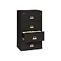 FireKing Classic 4-Drawer Lateral File Cabinet, Fire Resistant, Letter/Legal, Black, 31.19"W DOCK (4-3122-CBL)~#|#~sp43805858_sc7