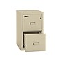 FireKing Dock to Dock 2-Drawer Mobile Vertical File Cabinet, Letter/Legal, Lockable, Fire Resistant, Parchment (2R1822-CPA)~#|#~sp43806217_sc7