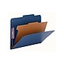 Smead Classification Folders with SafeSHIELD Fasteners, 2" Expansion, Letter Size, 1 Divider, Dark Blue, 10/Box (13732)~#|#~sp43812400_sc7