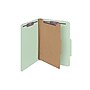 Smead Classification Folders with SafeSHIELD Fasteners, 2" Expansion, Letter Size, 1 Divider, Green/Gray, 10/Box (13776)~#|#~sp43812412_sc7