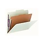 Smead Classification Folders with SafeSHIELD Fasteners, 2" Expansion, Letter Size, 1 Divider, Green/Gray, 10/Box (13776)~#|#~sp43812413_sc7