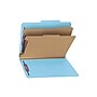 Smead Pressboard Classification Folders with SafeSHIELD Fasteners, 2" Expansion, Letter Size, 2 Dividers, Blue, 10/Box  (14030)~#|#~sp43812428_sc7