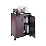 Safco Wood Mobile Kitchen Cart with Lockable Wheels, Mahogany (8953MH)~#|#~sp43812609_sc7