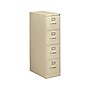 HON 310 Series 4-Drawer Vertical File Cabinet, Letter Size, Lockable, 52"H x 15"W x 26.5"D, Putty  (HON314PL)~#|#~sp43813129_sc7