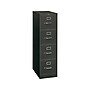 HON 310 Series 4-Drawer Vertical File Cabinet, Letter Size, Lockable, 52"H x 15"W x 26.5"D, Black  (HON314PP)~#|#~sp43813133_sc7