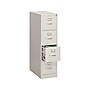 HON 310 Series 4-Drawer Vertical File Cabinet, Letter Size, Lockable, 52"H x 15"W x 26.5"D, Light Gray  (HON314PQ)~#|#~sp43813138_sc7