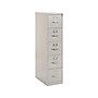 HON 310 Series 5-Drawer Vertical File Cabinet, Letter Size, Lockable, 60"H x 15"W x 26.5"D, Light Gray (HON315PQ)~#|#~sp43813144_sc7