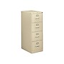HON 310 Series 4-Drawer Vertical File Cabinet, Legal Size, Lockable, 52"H x 18.25"W x 26.5"D, Putty (HON314CPL)~#|#~sp43813153_sc7
