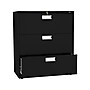 HON Brigade 600 Series 3-Drawer Lateral File Cabinet, Locking, Letter/Legal, Black, 36"W (H683.L.P)~#|#~sp43813178_sc7