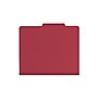 Smead Card Stock Classification Folders, 2" Expansion, Letter Size, 1 Divider, Red, 10/Box (13703)~#|#~sp43813918_sc7