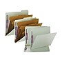 Smead Classification Folders with SafeSHIELD Fasteners, 3" Expansion, Letter Size, 3 Dividers, Gray/Green, 10/Box (14091)~#|#~sp43813967_sc7