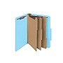 Smead Pressboard Classification Folders with SafeSHIELD Fasteners, 3" Expansion, Letter Size, 3 Dividers, Blue, 10/Box (14094)~#|#~sp43813970_sc7