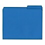 Staples Guide-Height Reinforced File Folders, 3-Tab, Letter Size, Blue, 100/Box (18322)~#|#~sp43814038_sc7