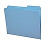Staples Guide-Height Reinforced File Folders, 3-Tab, Letter Size, Blue, 100/Box (18322)~#|#~sp43814039_sc7