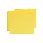 Staples Guide-Height Reinforced File Folders, 3-Tab, Letter Size, Yellow, 100/Box (18329)~#|#~sp43814044_sc7