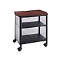 Safco Impromptu 2-Shelf Metal Mobile Printer Stand with Lockable Wheels, Black/Cherry (1857BL)~#|#~sp43814902_sc7
