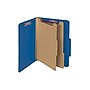 Smead Classification Folders with SafeSHIELD Fasteners, 2" Expansion, Letter Size, 2 Dividers, Dark Blue, 10/Box  (14032)~#|#~sp43815157_sc7