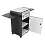 Luxor 4-Shelf Wood Mobile File Cart with Lockable Wheels, Black/Gray (WPSDD3)~#|#~sp43832339_sc7