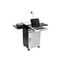 Luxor 4-Shelf Wood Mobile File Cart with Lockable Wheels, Black/Gray (WPSDD3)~#|#~sp43832340_sc7