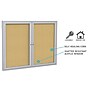 Ghent Cork Enclosed Bulletin Board, Aluminum Frame, 3'H x 5'W (PA23660K)~#|#~sp44336756_sc7