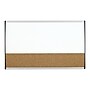 Quartet Arc Cubicle Cork & Dry Erase Whiteboard, Aluminum Frame, 2.5' x 1.5' (ARCCB3018)~#|#~sp44342658_sc7
