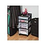 Iris 4 Drawers Storage Cart, Black/Clear (116827)~#|#~sp44343242_sc7