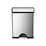 simplehuman Commercial Products Stainless Steel Trash Can, 12.15 Gal., Silver/Black (CW1830)~#|#~sp44343736_sc7