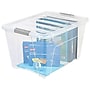 IRIS Stack & Pull 54 Qt. Latch Lid Storage Boxes, Clear, 6/Carton (100243-CT)~#|#~sp44844375_sc7