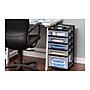 Iris Rolling Cart with Plastic Organizer Top, 5-Drawer, Clear/Black (116865)~#|#~sp44844829_sc7