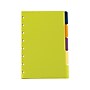 Staples Arc System Tab Dividers, 5-5/6" x 8-1/2", Assorted Colors, 5/Pack (20018)~#|#~sp44845630_sc7