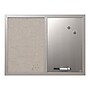 MasterVision Combo Lacquered Steel / Fabric Dry-Erase Whiteboard, Wood Frame, 2' x 1.5' (MX04331608)~#|#~sp44845772_sc7