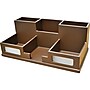 Victor Technology 6 Compartment Wood Compartment Storage with Smart Phone Holder, Mocha Brown (B9525)~#|#~sp44850536_sc7