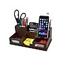 Victor Technology 6 Compartment Wood Compartment Storage with Smart Phone Holder, Mocha Brown (B9525)~#|#~sp44850537_sc7