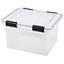 IRIS WeatherPro Plastic File Box, Letter/Legal Size, Clear (110600)~#|#~sp44850556_sc7