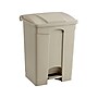 Safco Indoor Step Trash Can, Tan Plastic, 17 Gal. (9922TN)~#|#~sp44850909_sc7