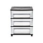 Iris 3-Drawer Durable Storage Cart, Black/Clear (53182)~#|#~sp44851166_sc7
