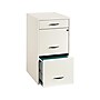 Space Solutions 3-Drawer File Cabinet with Pencil Drawer Letter-Width, Pearl White, 18" Deep (19157)~#|#~sp44851305_sc7