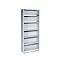 HON Brigade 6-Shelf Standard Bookcase, 81.13"H x 34.5"W x 12.63"D, Gray (S82ABCQ)~#|#~sp44852079_sc7