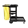 Rubbermaid Janitorial 3-Shelf Cleaning Cart with Bag (FG617388BLA)~#|#~sp44852228_sc7
