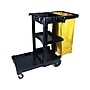 Rubbermaid Janitorial 3-Shelf Cleaning Cart with Bag (FG617388BLA)~#|#~sp44852230_sc7