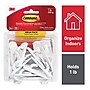 Command Small Utility Hook Mega Pack, 2 lb., White, 24/Pack (17002-MPES)~#|#~4E365FC3-C7BB-4033-AE0CA189E8F7EC34_sc7