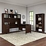 Bush Furniture Somerset 72"W 3 Position Sit to Stand L Shaped Desk with Hutch and Bookcase, Mocha Cherry (SET017MR)~#|#~sp45060332_sc7