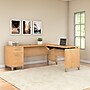 Bush Furniture Somerset 72"W 3 Position Sit to Stand L Shaped Desk, Maple Cross (SET014MC)~#|#~sp45060343_sc7