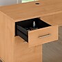 Bush Furniture Somerset 72"W 3 Position Sit to Stand L Shaped Desk with Hutch and Bookcase, Maple Cross (SET017MC)~#|#~sp45060391_sc7