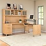 Bush Furniture Somerset 72"W 3 Position Sit to Stand L Shaped Desk with Hutch, Maple Cross (SET015MC)~#|#~sp45060453_sc7