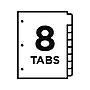 Staples Large Tabs Extra Wide Insertable Paper Dividers, 8-Tab, White (13495/11223)~#|#~sp45379051_sc7