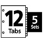 Avery Index Maker Paper Dividers with Print & Apply Label Sheets, 12 Tabs, Multicolor, 5 Sets/Pack (11405)~#|#~sp45379076_sc7