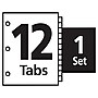 Avery Index Maker Paper Dividers with Print & Apply Label Sheets, 12 Tabs, White (11428)~#|#~sp45379099_sc7