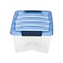 Iris Stack & Pull 12.9 Qt. Latch Lid Storage Bin, Navy/Clear (100306)~#|#~sp45443469_sc7