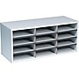 Fellowes 12 Compartments Literature Organizer, Dove Gray (25004)~#|#~sp45445901_sc7